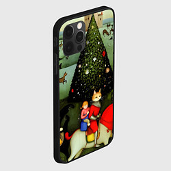Чехол для iPhone 12 Pro Max Новогодний кот Босха, цвет: 3D-черный — фото 2