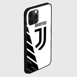 Чехол для iPhone 12 Pro Max Ювентус полосы геометрия текстура, цвет: 3D-черный — фото 2