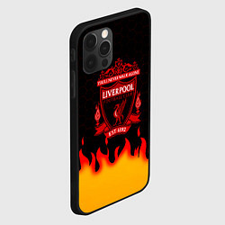 Чехол для iPhone 12 Pro Max Liverpool огонь спорт, цвет: 3D-черный — фото 2