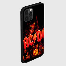 Чехол для iPhone 12 Pro Max AC/DC Flame, цвет: 3D-черный — фото 2