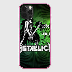 Чехол для iPhone 12 Pro Max Metallica: Robert Trujillo, цвет: 3D-малиновый
