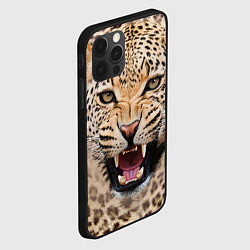 Чехол для iPhone 12 Pro Max Взгляд леопарда, цвет: 3D-черный — фото 2