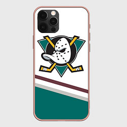 Чехол для iPhone 12 Pro Max Anaheim Ducks Selanne, цвет: 3D-светло-розовый