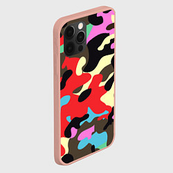 Чехол для iPhone 12 Pro Max Яркий камуфляж, цвет: 3D-светло-розовый — фото 2