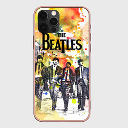 Чехол для iPhone 12 Pro Max The Beatles: Colour Spray, цвет: 3D-светло-розовый