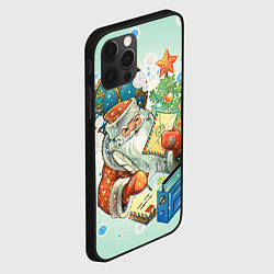 Чехол для iPhone 12 Pro Max Дед мороз, цвет: 3D-черный — фото 2