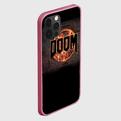 Чехол для iPhone 12 Pro Max DOOM Fire, цвет: 3D-малиновый — фото 2