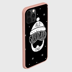 Чехол для iPhone 12 Pro Max Бородатый сноубордист, цвет: 3D-светло-розовый — фото 2