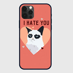 Чехол для iPhone 12 Pro Max I hate you, цвет: 3D-черный