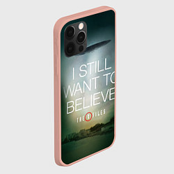 Чехол для iPhone 12 Pro Max I still want to believe, цвет: 3D-светло-розовый — фото 2
