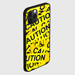 Чехол для iPhone 12 Pro Max Caution, цвет: 3D-черный — фото 2