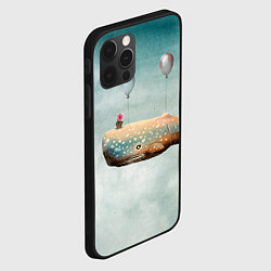 Чехол для iPhone 12 Pro Max Летящий кит, цвет: 3D-черный — фото 2