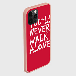 Чехол для iPhone 12 Pro Max You'll never walk alone, цвет: 3D-светло-розовый — фото 2