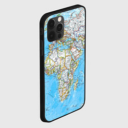 Чехол для iPhone 12 Pro Max Карта мира - политическая, цвет: 3D-черный — фото 2
