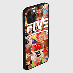 Чехол для iPhone 12 Pro Max Волейбол скрытые знаки FIVB, цвет: 3D-черный — фото 2