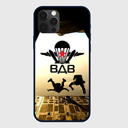 Чехол для iPhone 12 Pro ВДВ - десантирование, цвет: 3D-черный