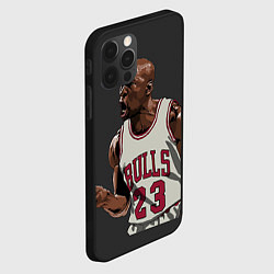 Чехол для iPhone 12 Pro Bulls 23: Jordan, цвет: 3D-черный — фото 2