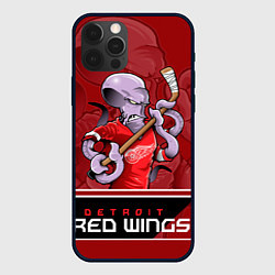 Чехол для iPhone 12 Pro Detroit Red Wings, цвет: 3D-черный