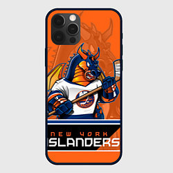 Чехол для iPhone 12 Pro New York Islanders, цвет: 3D-черный