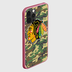 Чехол для iPhone 12 Pro Blackhawks Camouflage, цвет: 3D-малиновый — фото 2