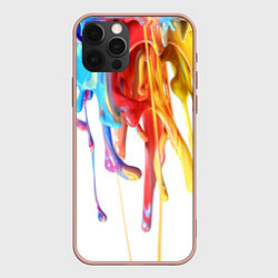 Чехол для iPhone 12 Pro Краска, цвет: 3D-светло-розовый