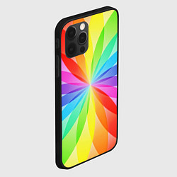 Чехол для iPhone 12 Pro Радуга, цвет: 3D-черный — фото 2