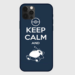 Чехол для iPhone 12 Pro Keep Calm & Squirtle, цвет: 3D-черный
