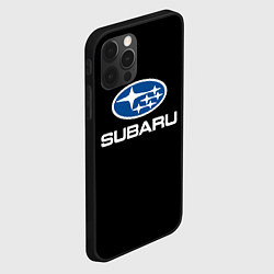 Чехол для iPhone 12 Pro Subaru - emblem, цвет: 3D-черный — фото 2