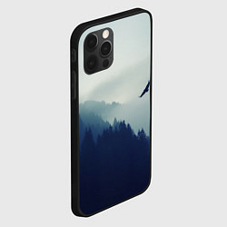 Чехол для iPhone 12 Pro Орел над Лесом, цвет: 3D-черный — фото 2