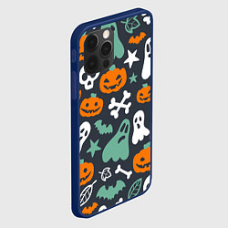 Чехол для iPhone 12 Pro Halloween Monsters, цвет: 3D-тёмно-синий — фото 2