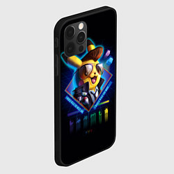 Чехол для iPhone 12 Pro Retro Pikachu, цвет: 3D-черный — фото 2