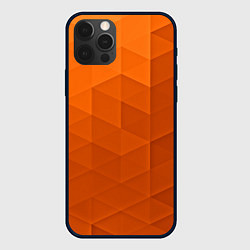 Чехол для iPhone 12 Pro Orange abstraction, цвет: 3D-черный