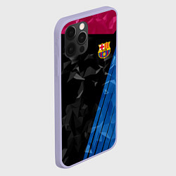 Чехол для iPhone 12 Pro FC Barcelona: Abstract, цвет: 3D-светло-сиреневый — фото 2