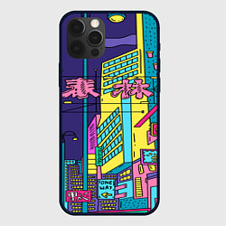 Чехол для iPhone 12 Pro Токио сити, цвет: 3D-черный