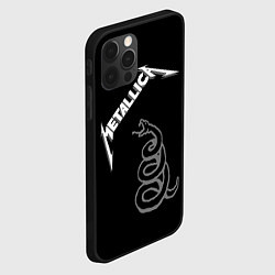 Чехол для iPhone 12 Pro Metallica - snake, цвет: 3D-черный — фото 2