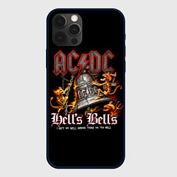 Чехол для iPhone 12 Pro AC DC - bell with devils, цвет: 3D-черный