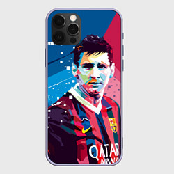 Чехол для iPhone 12 Pro Lionel Messi, цвет: 3D-светло-сиреневый