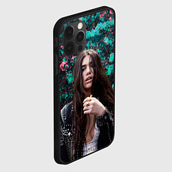 Чехол для iPhone 12 Pro Dua Lipa: Floral, цвет: 3D-черный — фото 2