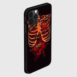 Чехол для iPhone 12 Pro Человеческий скелет, цвет: 3D-черный — фото 2