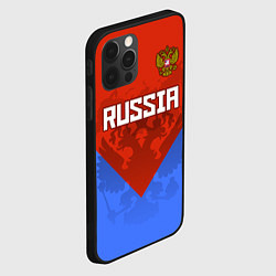 Чехол для iPhone 12 Pro Russia Red & Blue, цвет: 3D-черный — фото 2