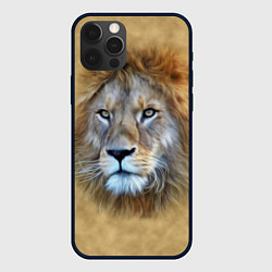 Чехол для iPhone 12 Pro Песчаный лев, цвет: 3D-черный