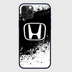 Чехол для iPhone 12 Pro Honda: Black Spray, цвет: 3D-черный