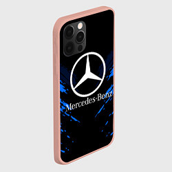 Чехол для iPhone 12 Pro Mercedes-Benz: Blue Anger, цвет: 3D-светло-розовый — фото 2