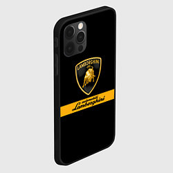 Чехол для iPhone 12 Pro Lamborghini Automobili, цвет: 3D-черный — фото 2