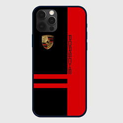 Чехол для iPhone 12 Pro Porsche: Red Sport, цвет: 3D-черный