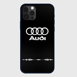 Чехол для iPhone 12 Pro Audi: Black Abstract, цвет: 3D-черный