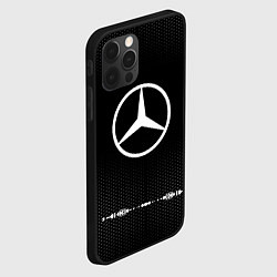 Чехол для iPhone 12 Pro Mercedes: Black Abstract, цвет: 3D-черный — фото 2