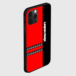 Чехол для iPhone 12 Pro Linkin Park: Red & Black, цвет: 3D-черный — фото 2