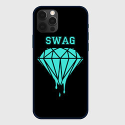 Чехол для iPhone 12 Pro Swag diamond, цвет: 3D-черный