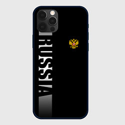 Чехол для iPhone 12 Pro Russia: Black Line, цвет: 3D-черный